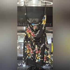 SHEIN Floral Black romper size large
